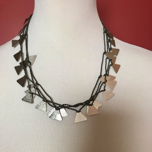 Silver Triangle Necklace - Picture 1 of 7
